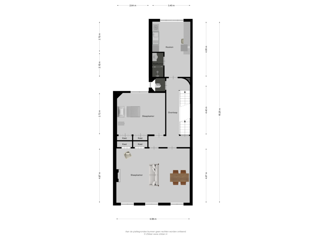 Bekijk plattegrond van Tweede Verdieping van Hertogstraat 23