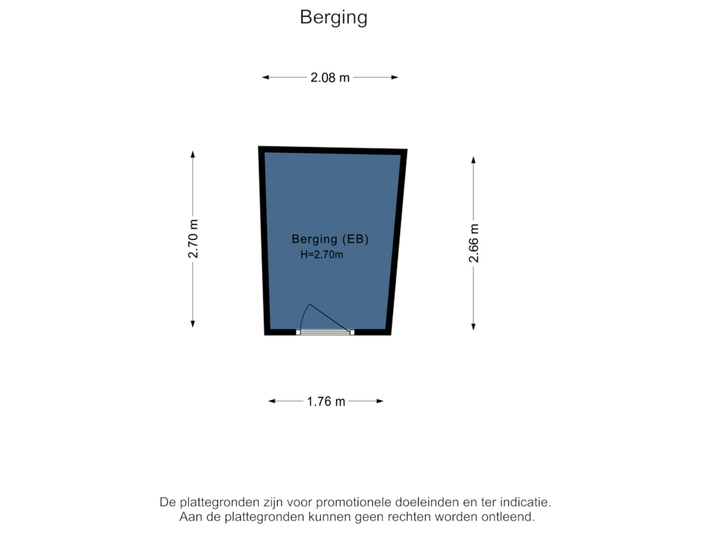 Bekijk plattegrond van Berging van Paradijsplein 58