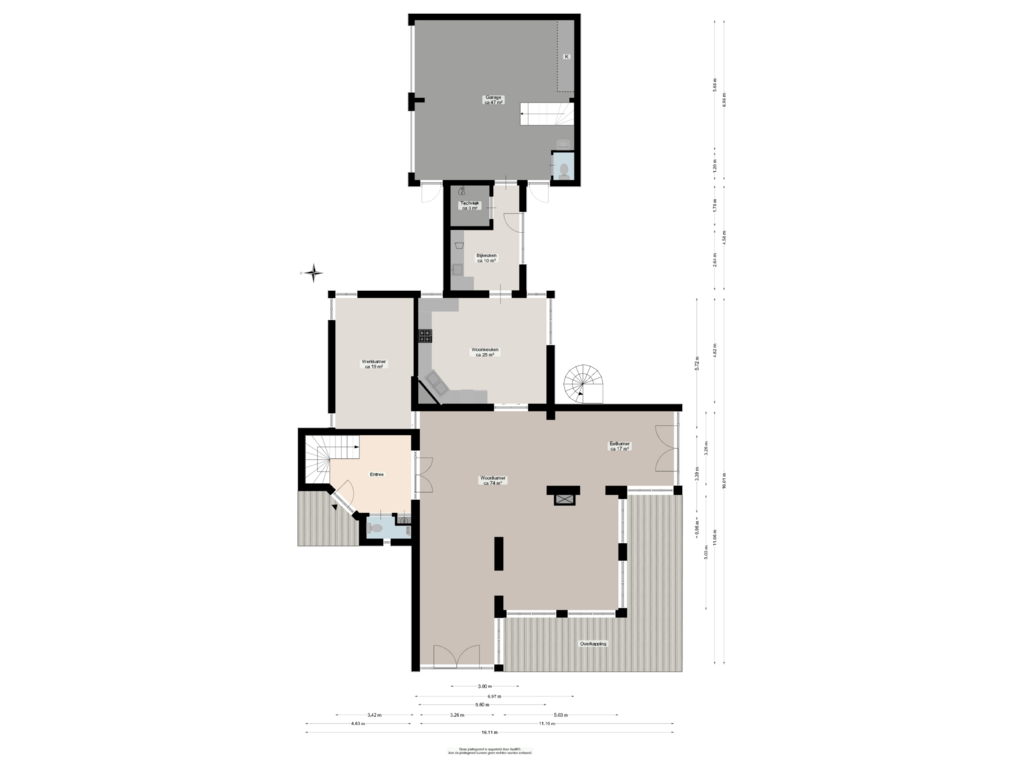 View floorplan of Begane grond of Oudestreek 1