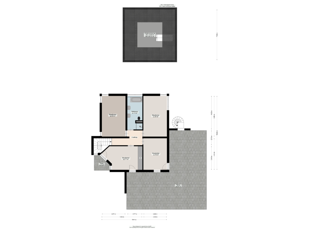 View floorplan of Eerste verdieping of Oudestreek 1