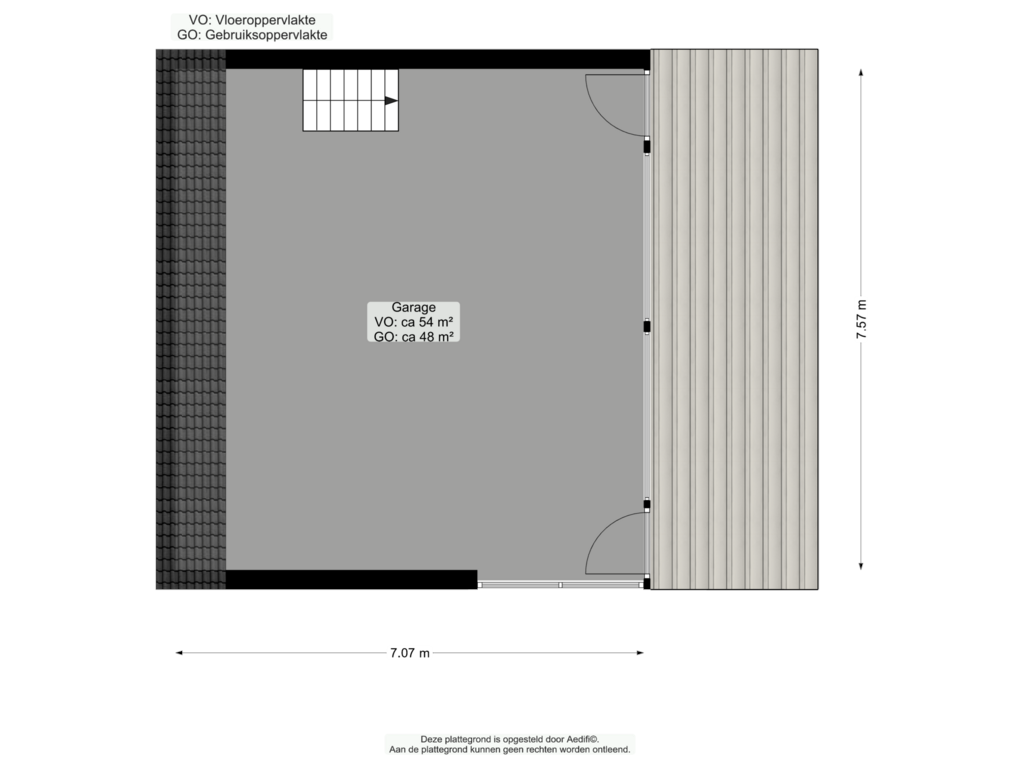 View floorplan of Garage of Oudestreek 1