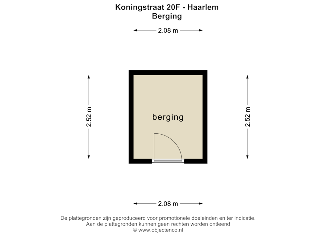 Bekijk plattegrond van BERGING van Koningstraat 20-F