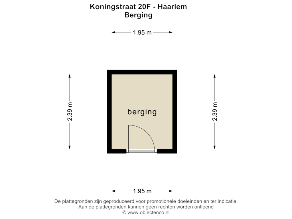 Bekijk plattegrond van BERGING van Koningstraat 20-F