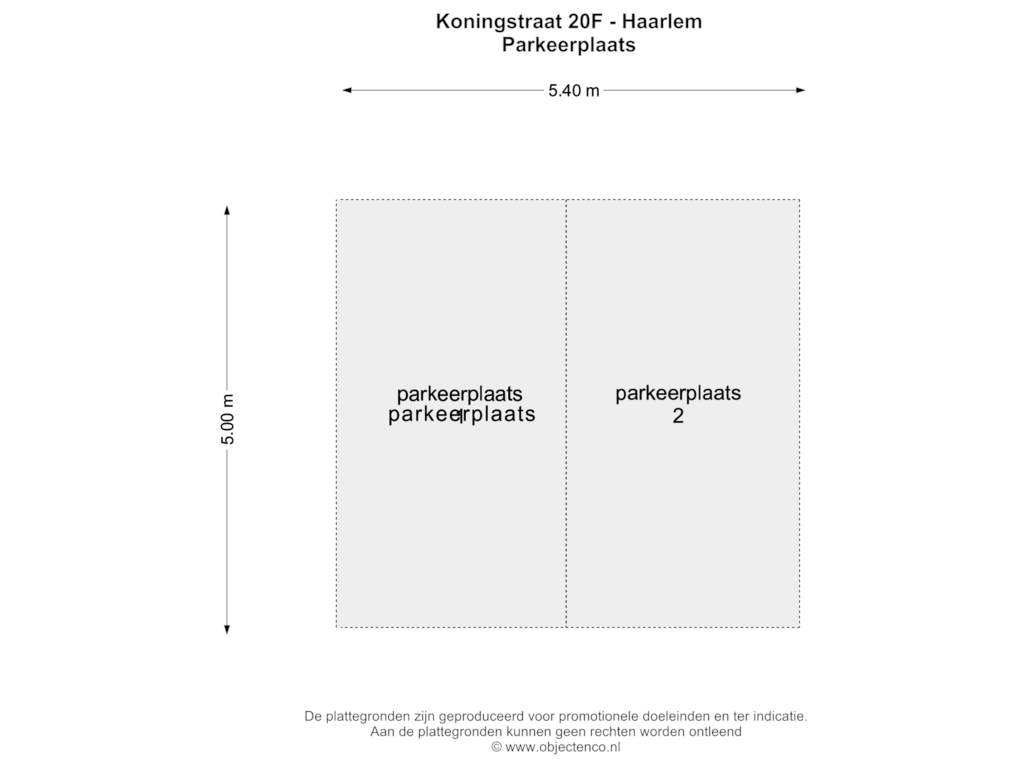 Bekijk plattegrond van PARKEERPLAATS van Koningstraat 20-F