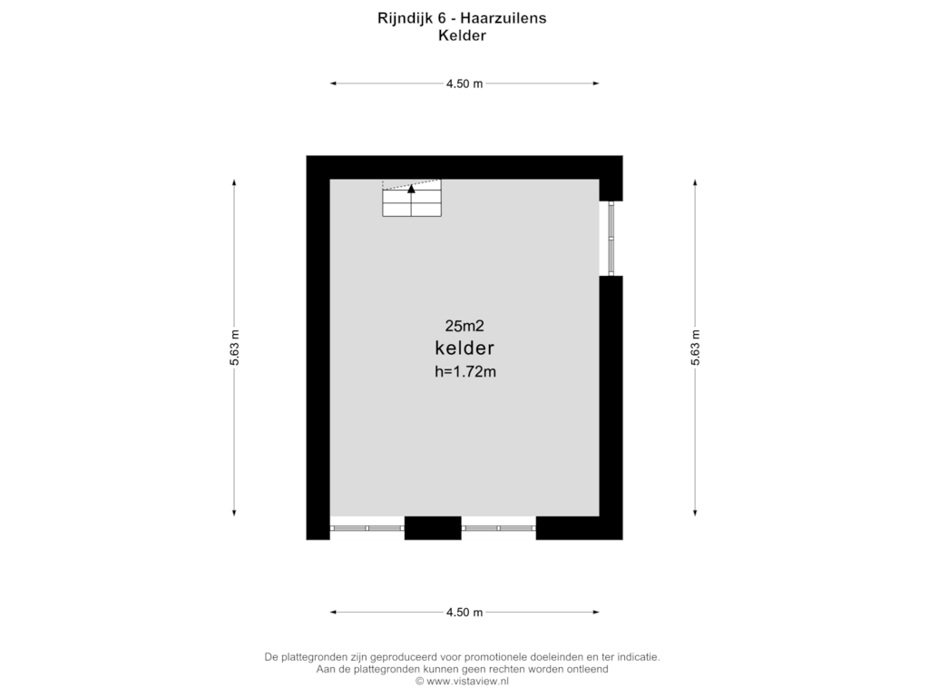 Bekijk plattegrond van KELDER van Rijndijk 6