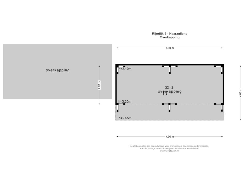 Bekijk plattegrond van OVERKAPPING van Rijndijk 6