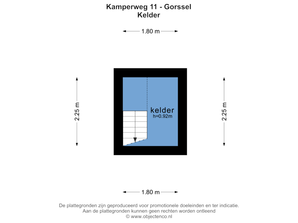 Bekijk plattegrond van KELDER van Kamperweg 11