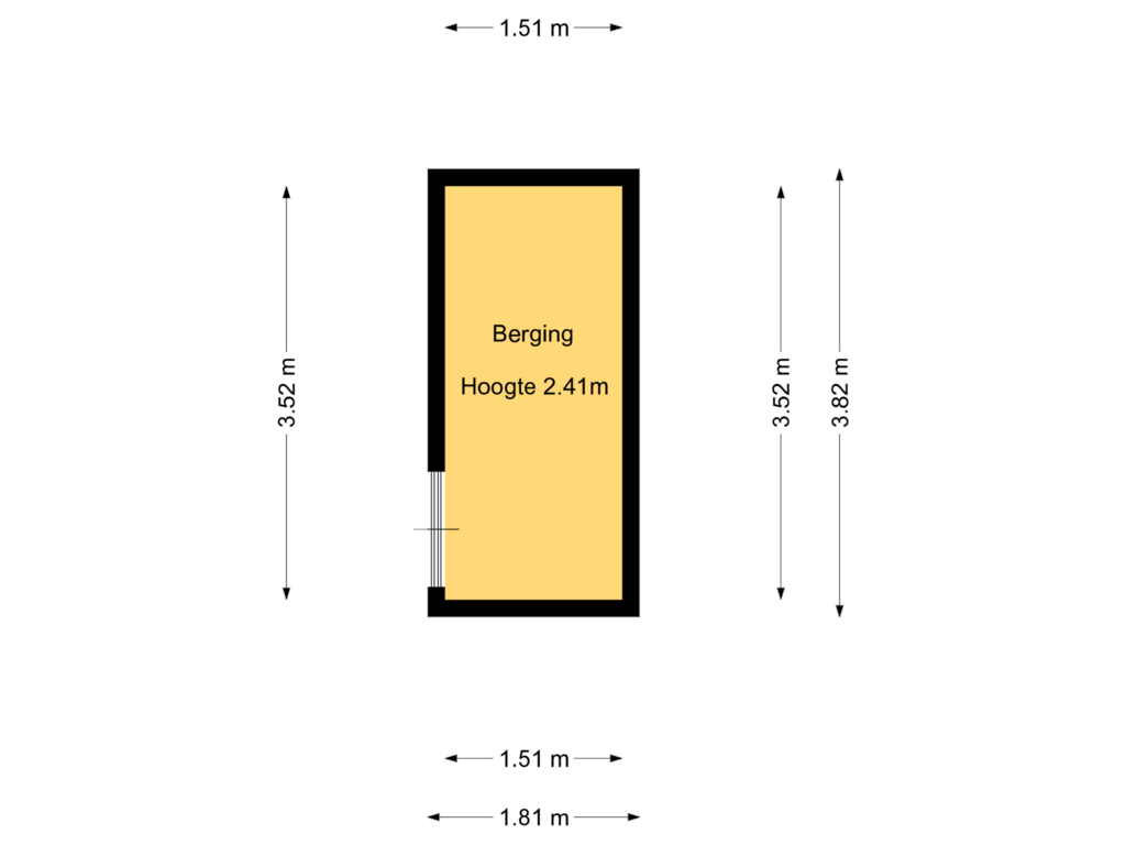 View floorplan of Berging of Paul Krugerstraat 68-628