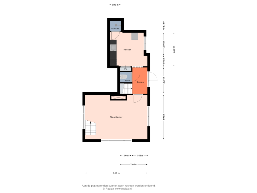 Bekijk plattegrond van Begane grond van de Joncheerelaan 26-A