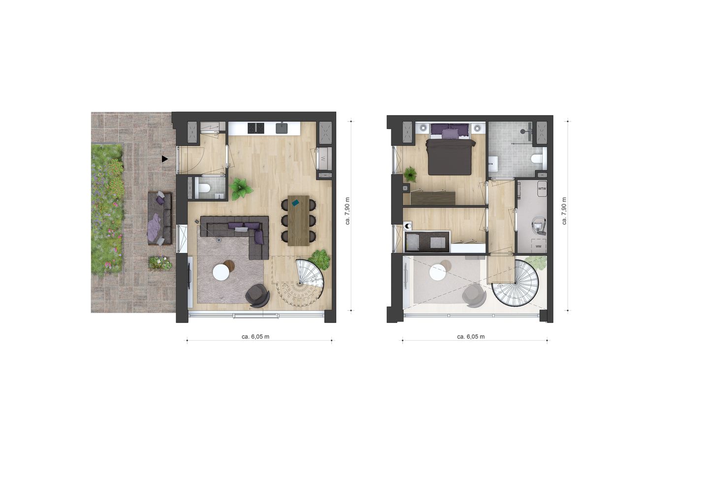 Foto 14 van Maisonnette tweelaags (Bouwnr. C.04.06)