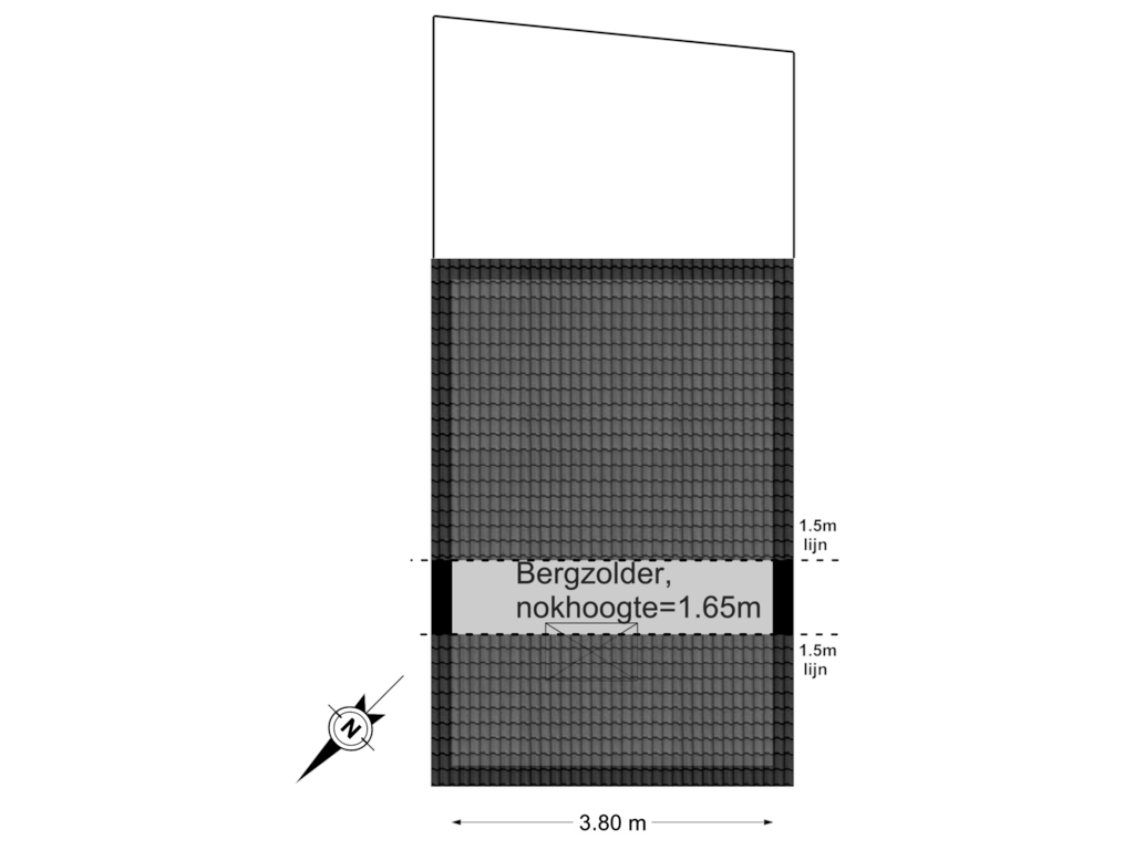 Bekijk plattegrond van Bijgebouw - 1eV van Nieuwe Onnastraat 58