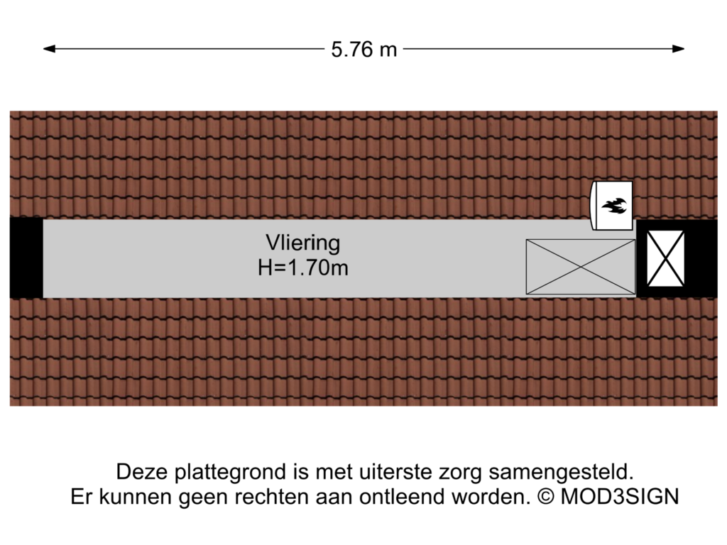 View floorplan of Vliering of Rijksstraatweg 36-A