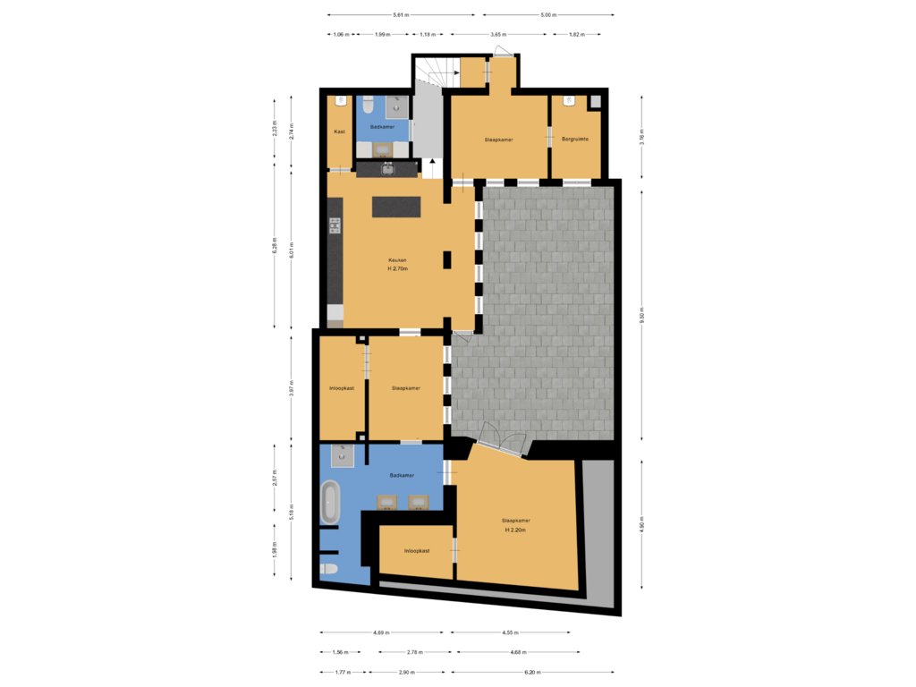 View floorplan of Souterrain of Singel 172-A