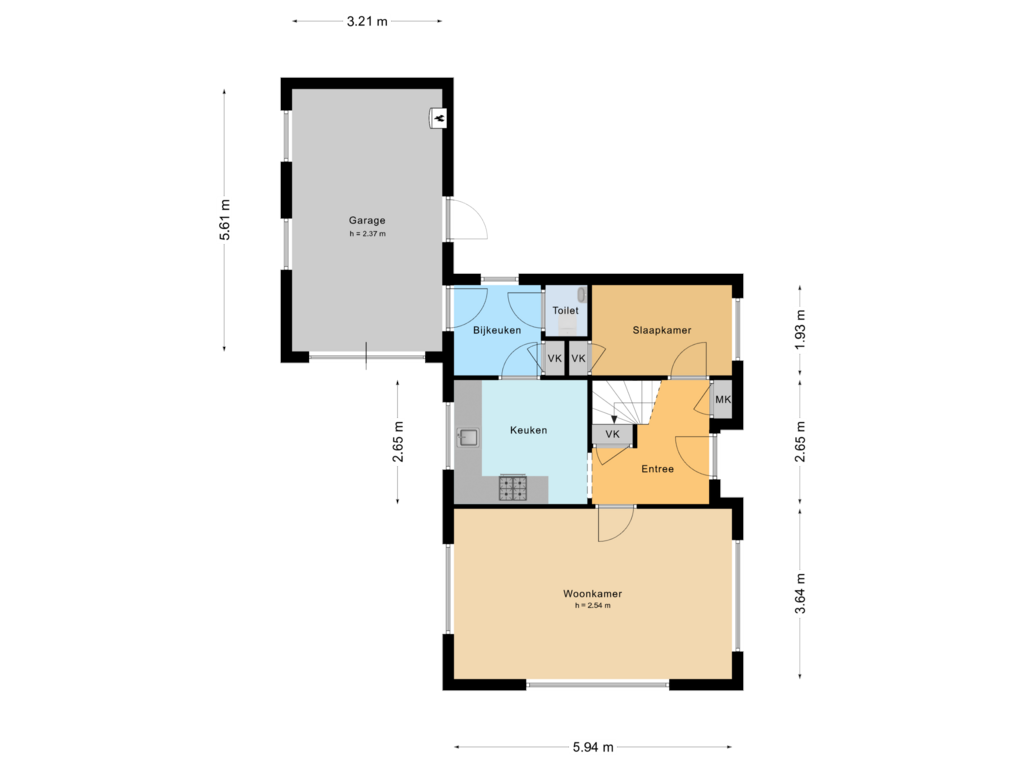 Bekijk plattegrond van Begane grond van Westerlanderlaan 19