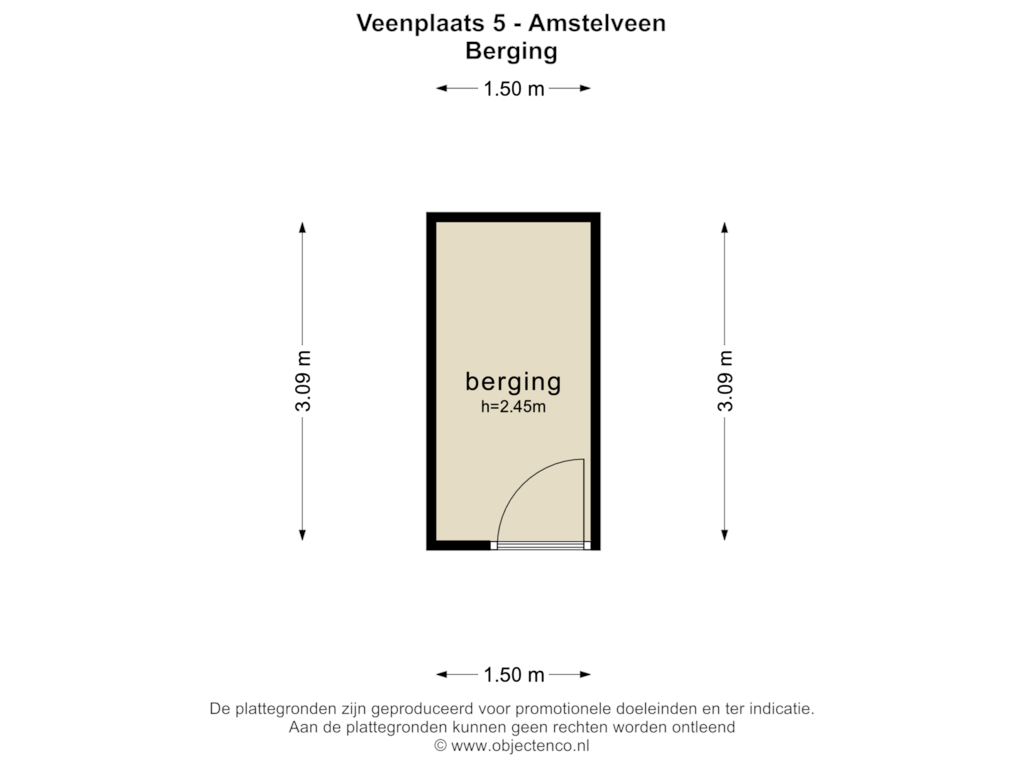 View floorplan of BERGING of Veenplaats 5