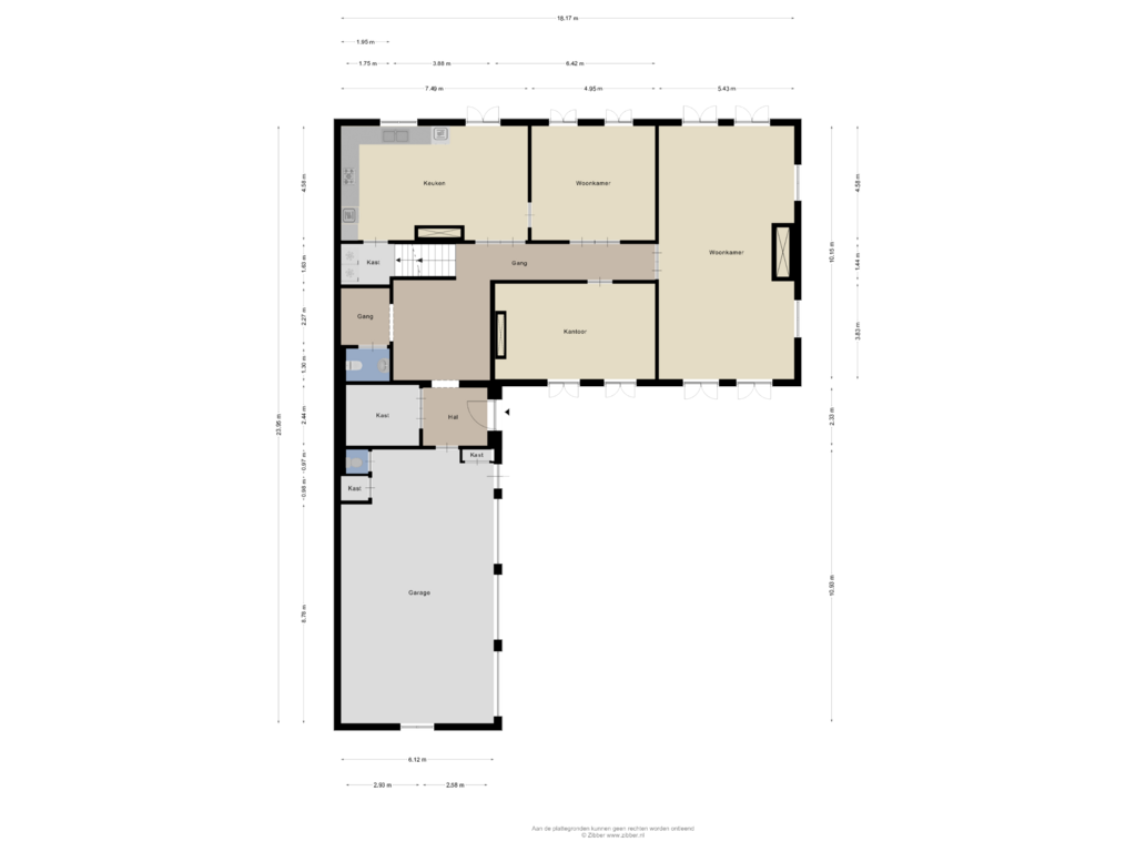 View floorplan of Begane grond of Jan Steenlaan 19