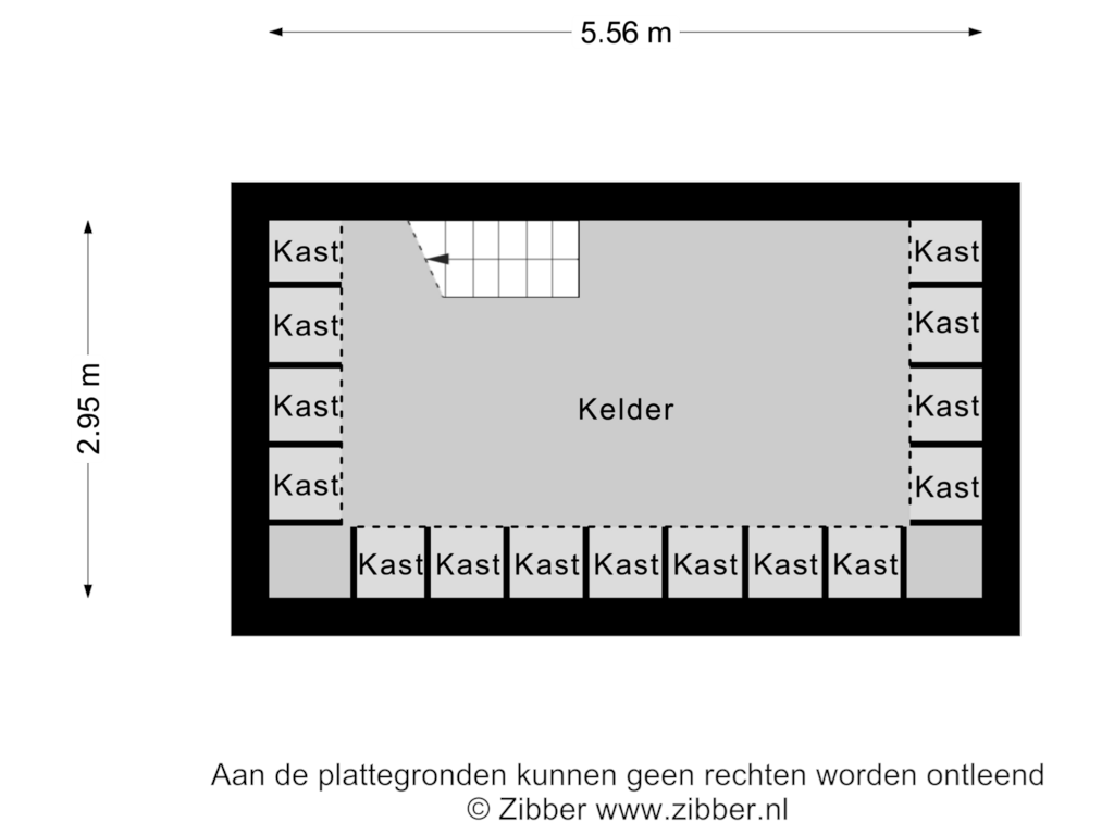 View floorplan of Kelder of Jan Steenlaan 19