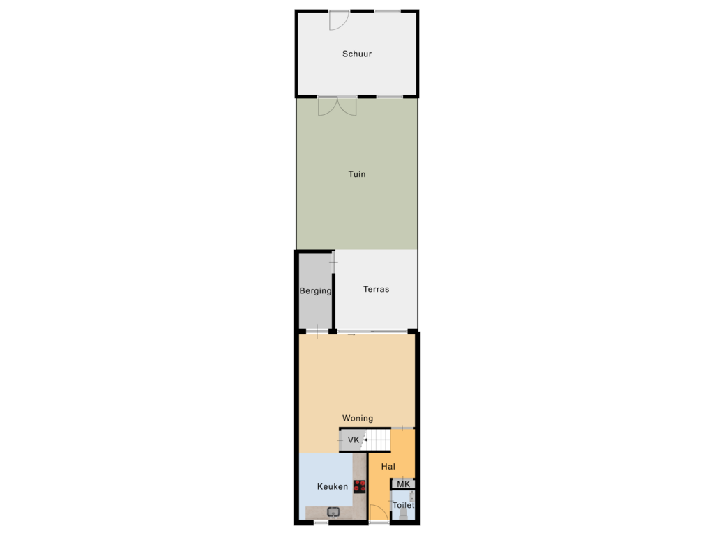 View floorplan of Perceel of Vorkduin 11