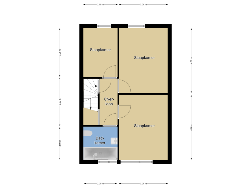 Bekijk plattegrond van 1e verdieping van Rijnstraat 87