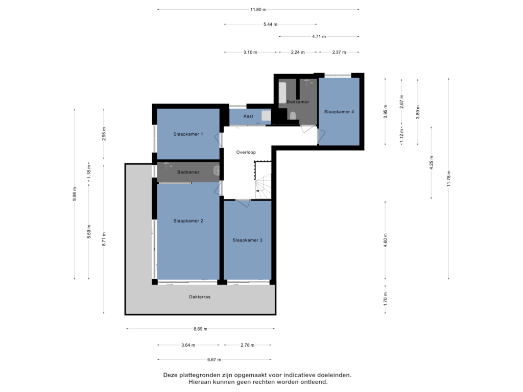 Bekijk plattegrond van 1e verdieping van Aelbrechtskade 49-A