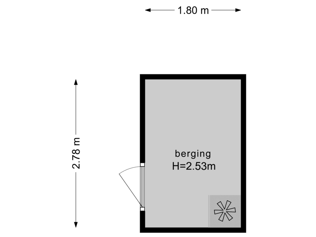 Bekijk plattegrond van Berging van Henri Polakstraat 14