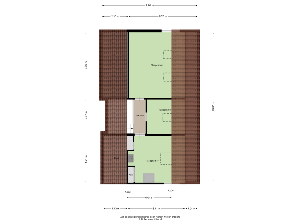 View floorplan of Tweede verdieping of Langdonk 2