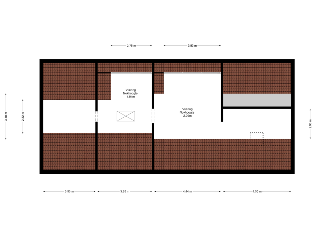 Bekijk plattegrond van Zolderverdieping van Foekenlaan 12