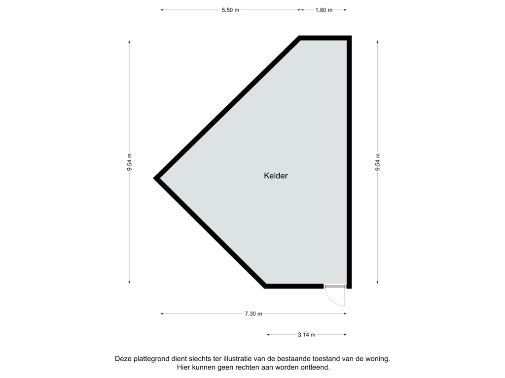 Bekijk plattegrond van Buiten Kelder van Brede Hoolstraat 13