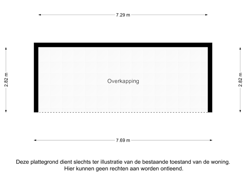 Bekijk plattegrond van Overkapping van Brede Hoolstraat 13