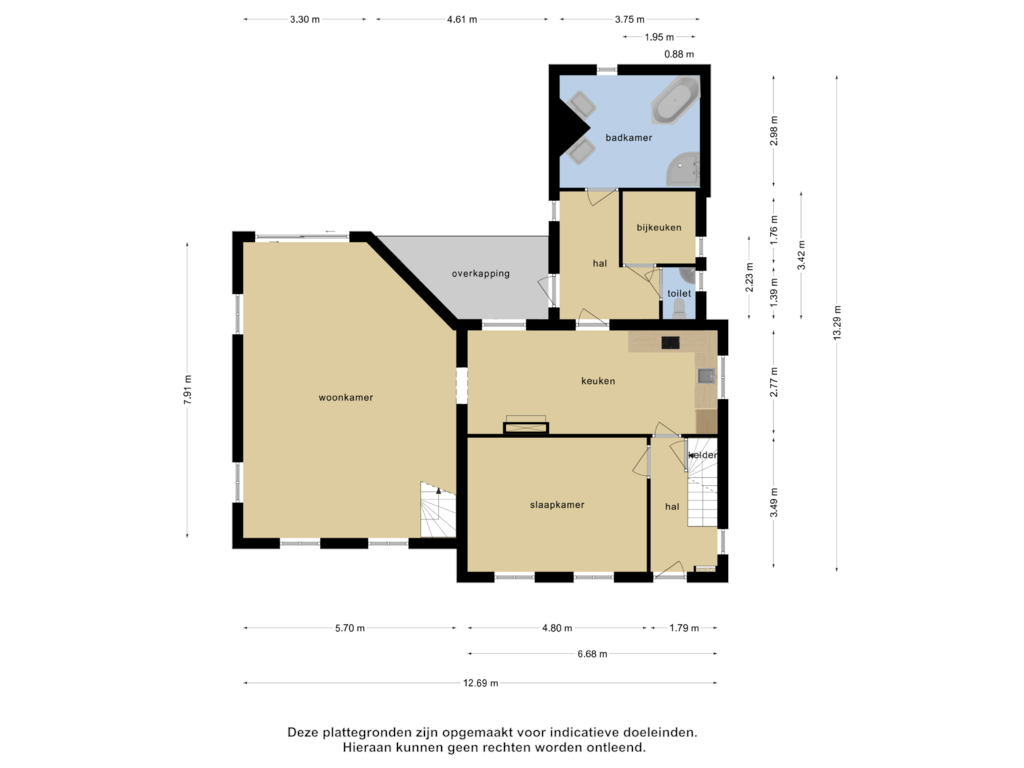 Bekijk plattegrond van Begane grond van Bosstraat 68