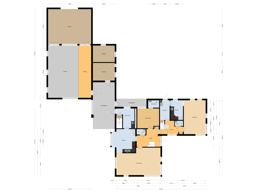 View floorplan of Begane grond of Polenweg 16