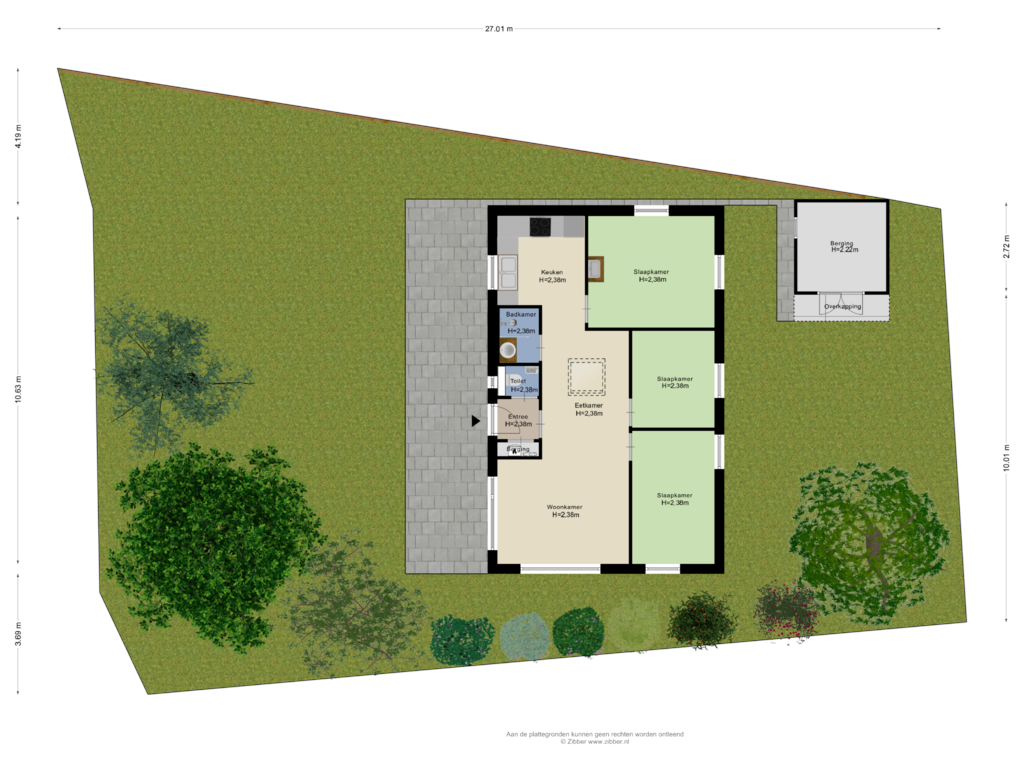 Bekijk plattegrond van Begane Grond Tuin van Prinsenhof 71