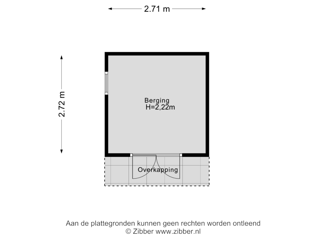 Bekijk plattegrond van Berging van Prinsenhof 71