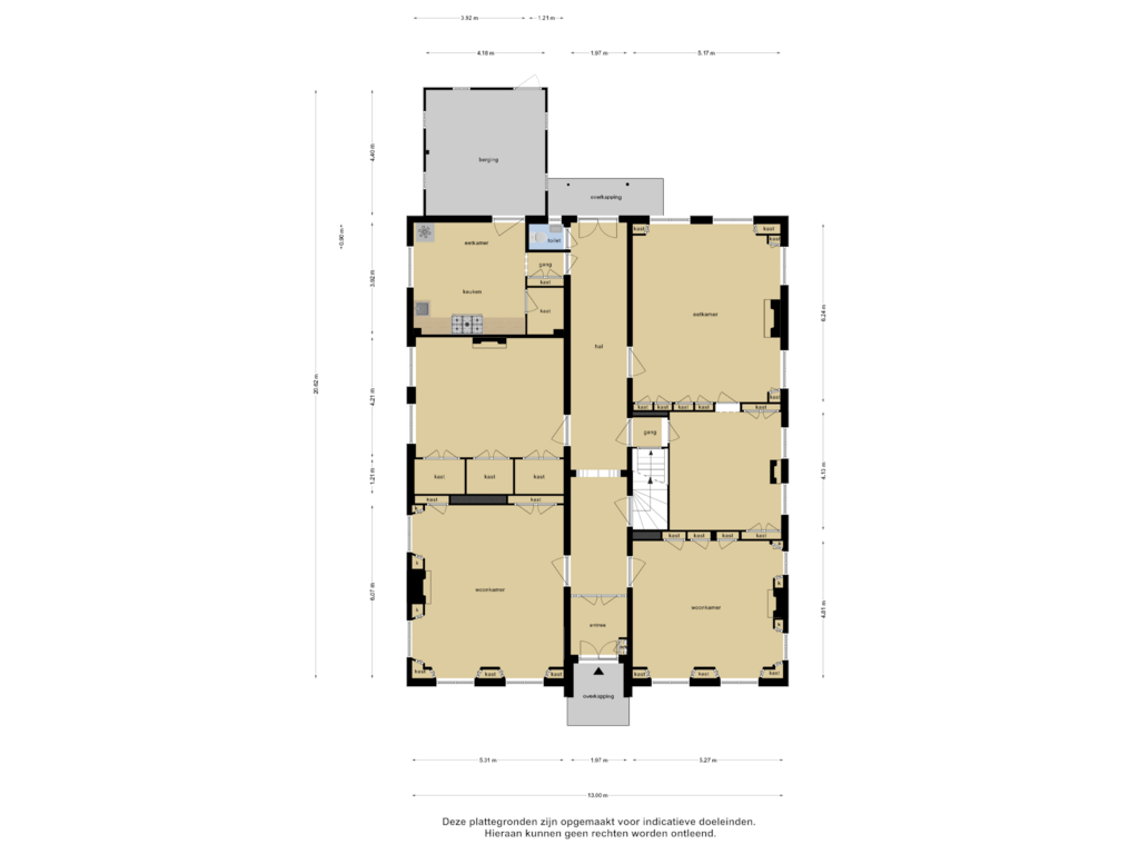 Bekijk plattegrond van Begane Grond van Tsjerkebuorren 43