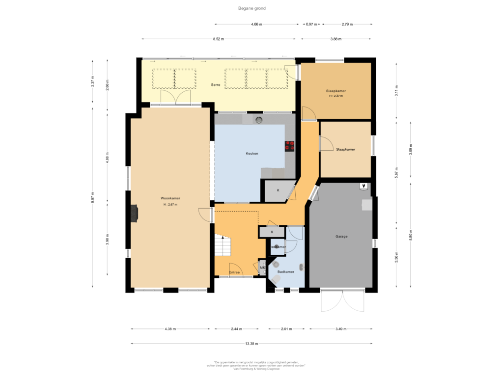 Bekijk plattegrond van Begane grond van Gaaistraat 5