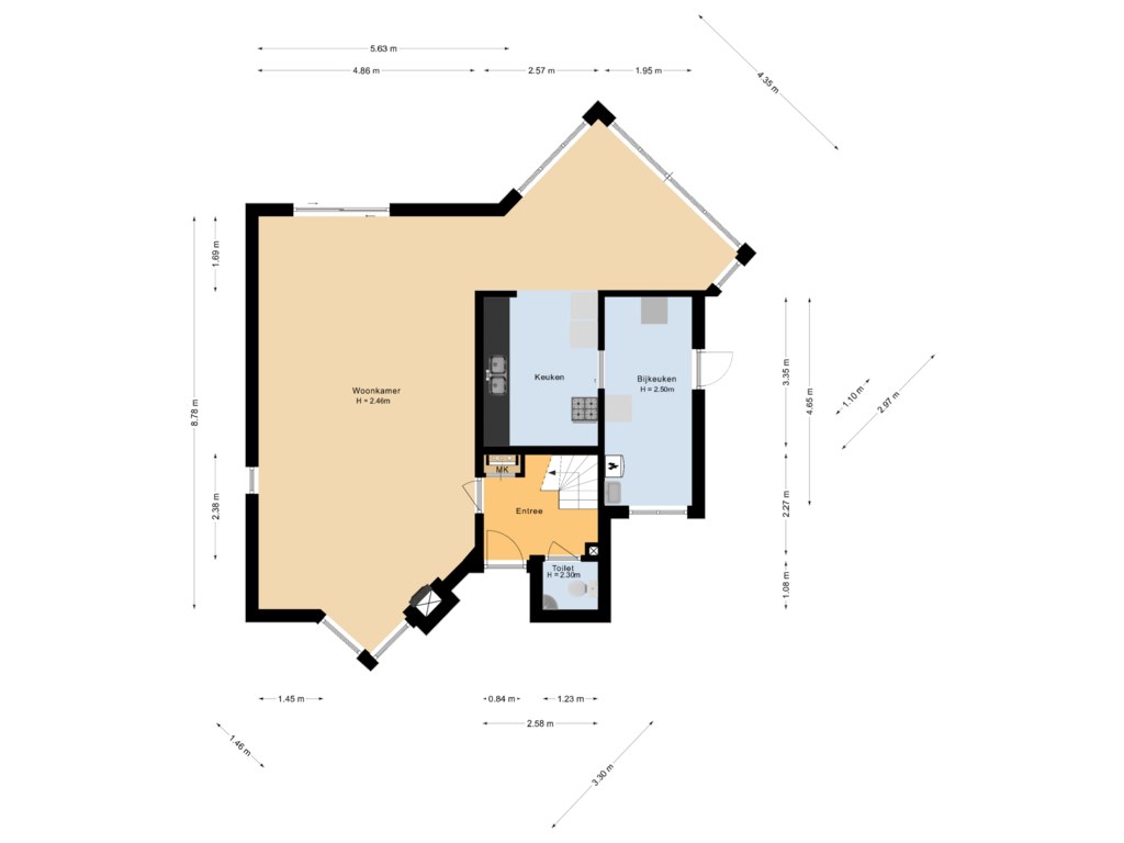 Bekijk plattegrond van Begane grond van A.C. Bakkerstraat 28