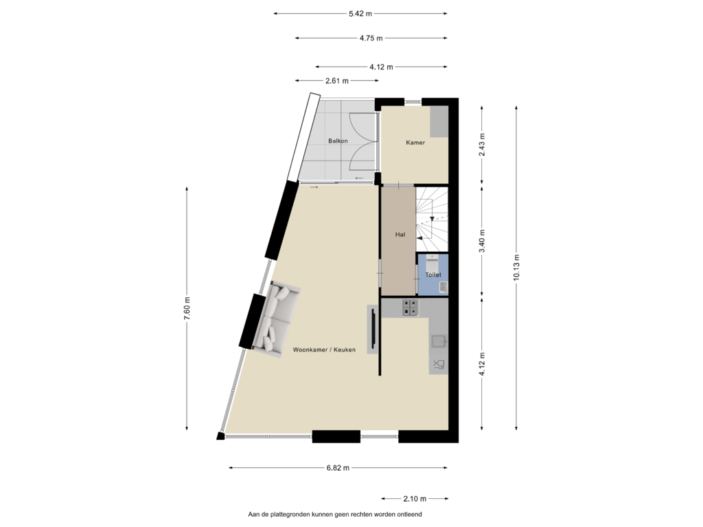 Bekijk plattegrond van Eerste Verdieping van Vloedlijn 2