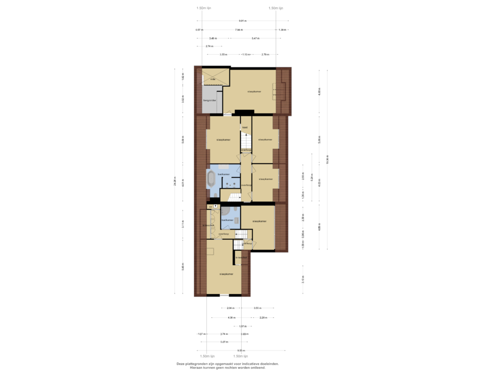 Bekijk plattegrond van 1e verdieping van Oosthoek 21