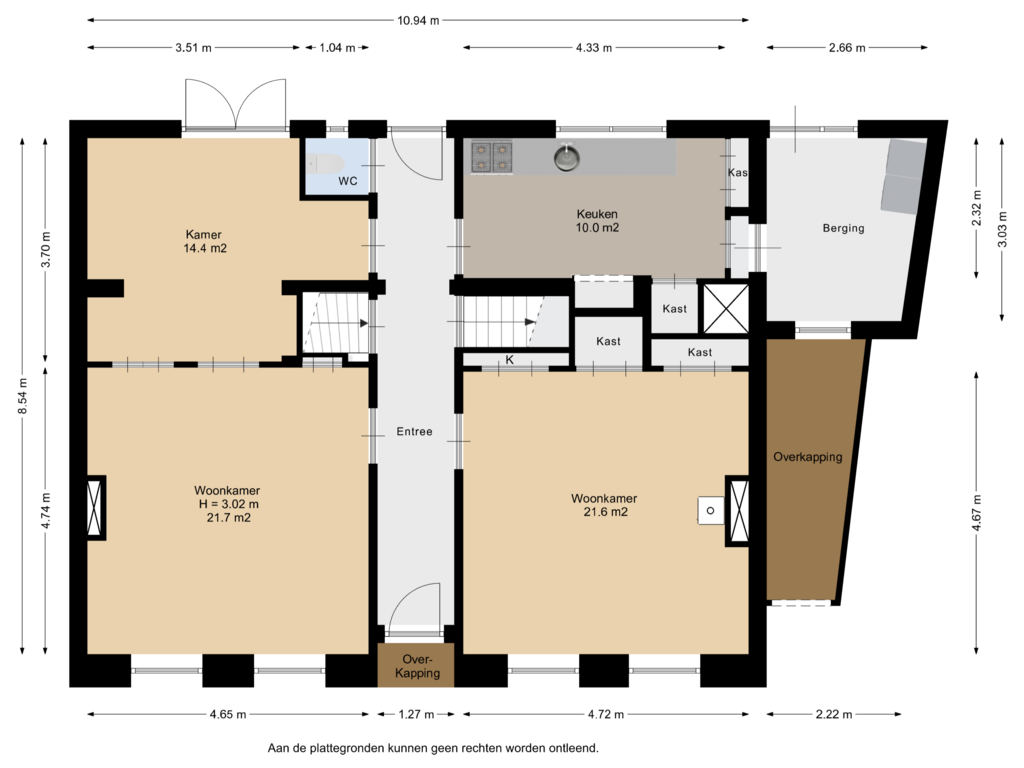 Bekijk plattegrond van Begane Grond van Wartenterp 19