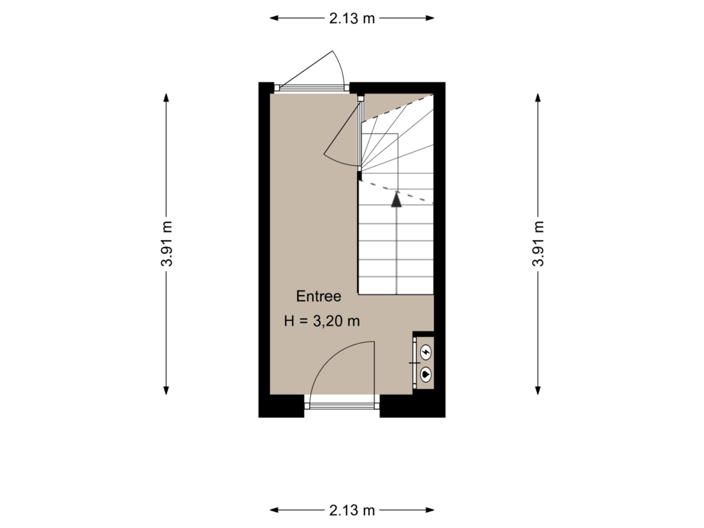 View floorplan of Begane grond of Calvariestraat 52-C