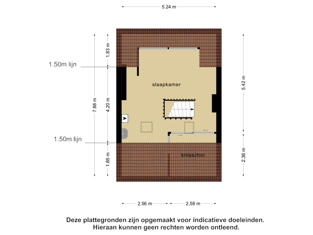 View floorplan of 2e verdieping of Heezerweg 247