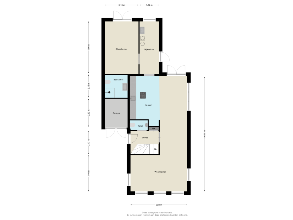 View floorplan of Begane grond of De Kniepe 29