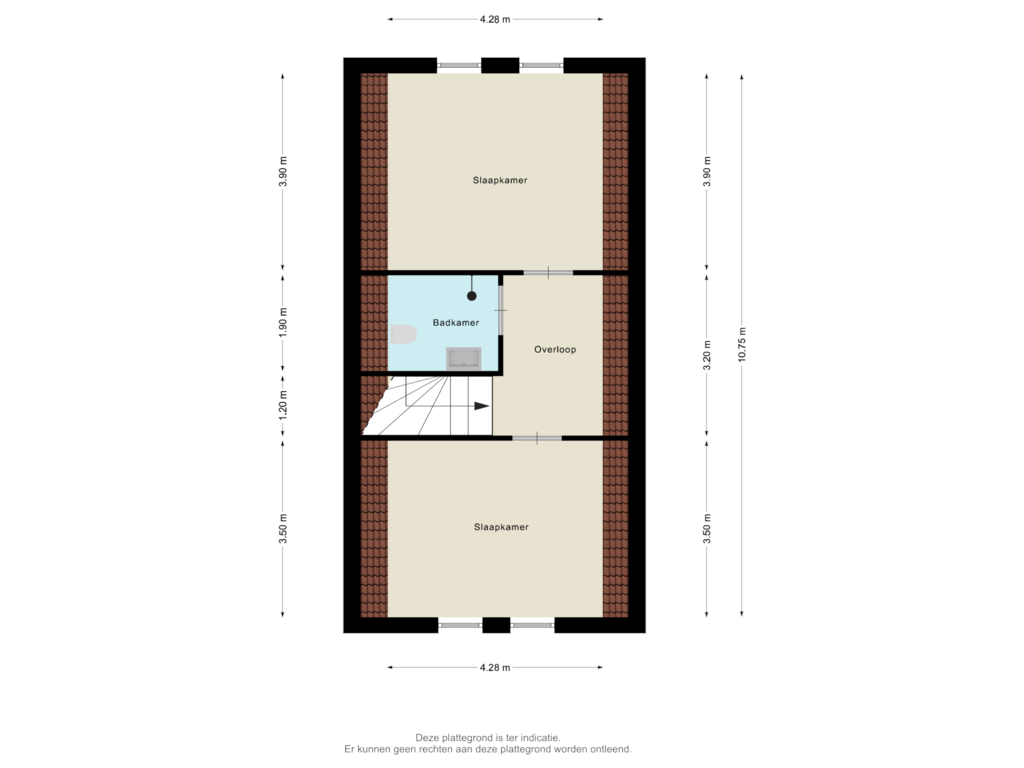 View floorplan of Eerste verdieping of De Kniepe 29