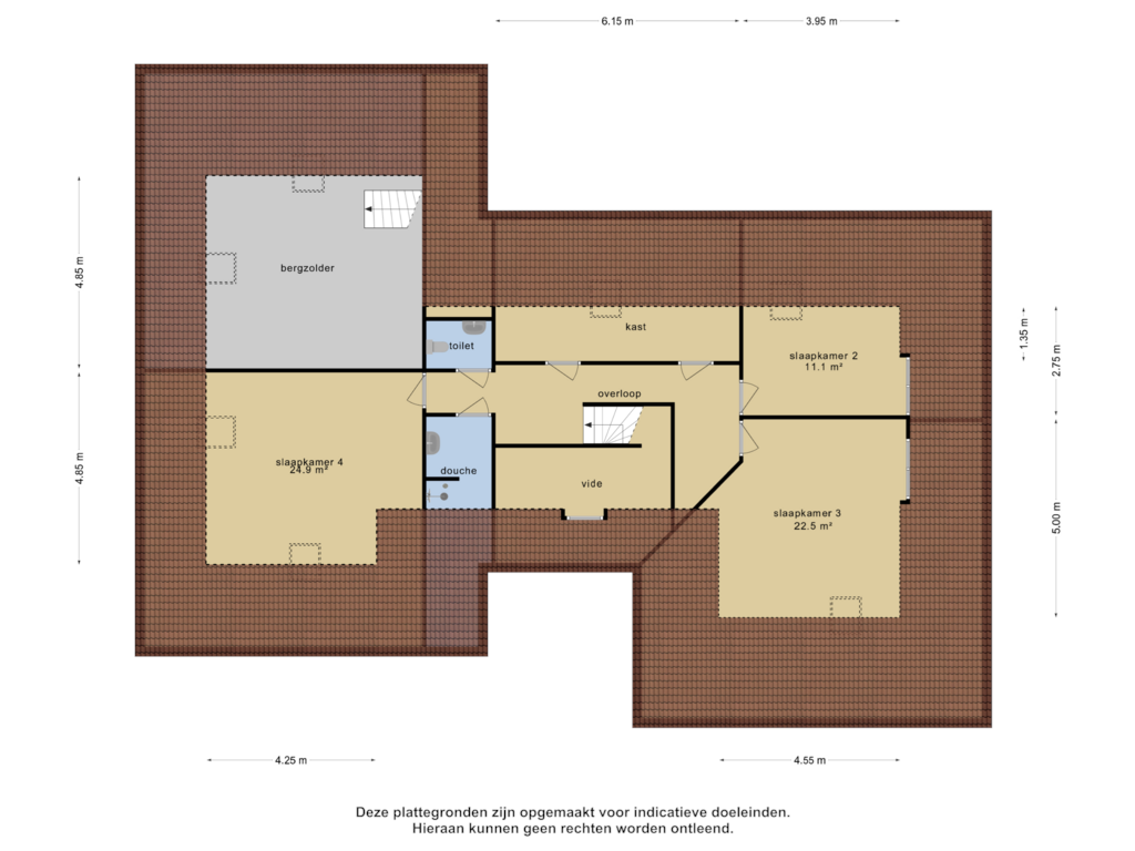 View floorplan of 1e verdieping of Oosterbrink 9-C