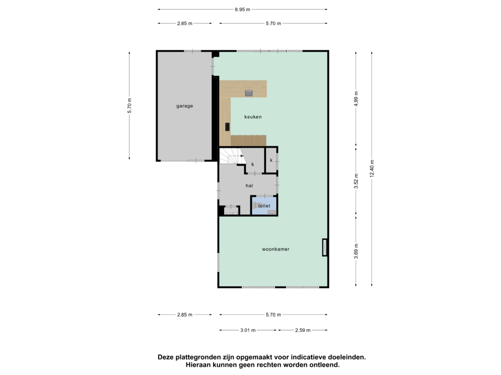 View floorplan of Begane grond of Populierenstraat 2-B