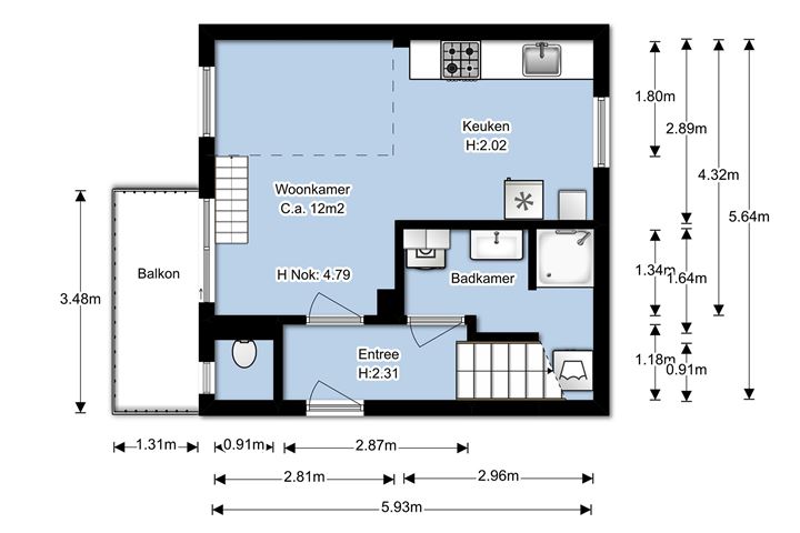 Bekijk foto 21 van Naarderstraat 43-F