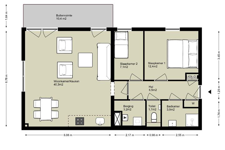 Bekijk foto 1 van 3-kamer appartement (Bouwnr. C.01.01)