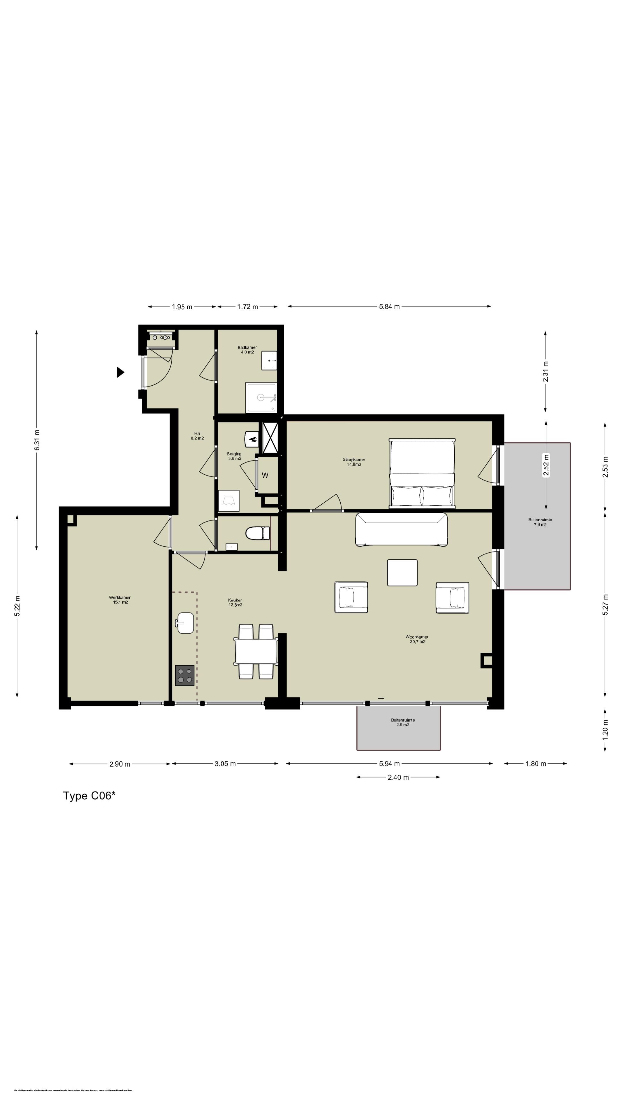 3-kamer appartement op de begane grond (Bouwnr. C.00.06), Amsterdam, 1043BZ, Noord-Holland, Nederland