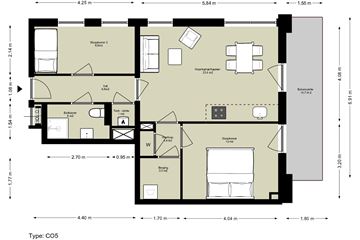 3-kamer appartement thumbnail