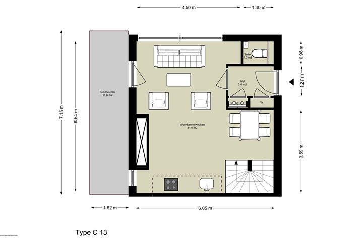 View photo 1 of Maisonnette tweelaags (Bouwnr. C.04.01)